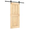 vidaXL Slankios durys Natūrali ir juoda 85 x 210 cm