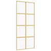 vidaXL Stumdomos durys, auksinės, 90x205cm, ESG stiklas ir aliuminis