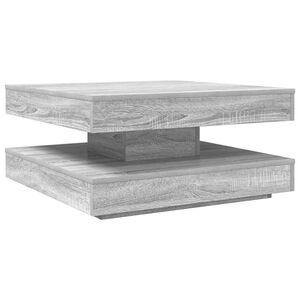 vidaXL Kavos staliukas, sonoma, 70x70x34,5cm, 360 laipsnių pasukamas