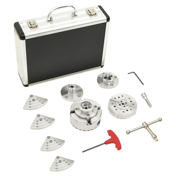 vidaXL Savaime išsicentruojančių medienos griebtuvų rinkinys, plienas