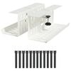 vidaXL Laidų tvarkymo dėžutė po stalu 2 vnt. Balta 35 x 12 x 13 cm