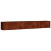 vidaXL Auk&scaron;tas sodo lovelis, 280x40x40cm, Corten plienas