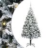 vidaXL Dirbtinė Kalėdų eglutė Balta 210 cm PVC ir Plienas ir Plastikas