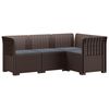 vidaXL 4-vietė Sodo Sofa Su Pagalvėlėmis Rattano I&scaron;vaizda PP Ruda