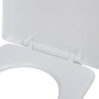 vidaXL Klozeto sėdynė su Soft Close mechanizmu, balta, ovalo formos
