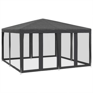 vidaXL Proginė palapinė su 8 sienomis, antracito, 4x4m, HDPE