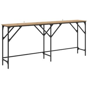 vidaXL Konsolinis stalas Amatininkų ąžuolas 180 x 30 x 75 cm