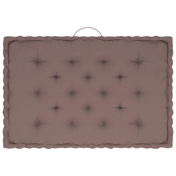 vidaXL Grindų/paletės pagalvėlės, 4vnt., taupe spalvos, medvilnė