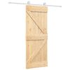 vidaXL Slankios durys Natūrali ir Balta 80 x 210 cm