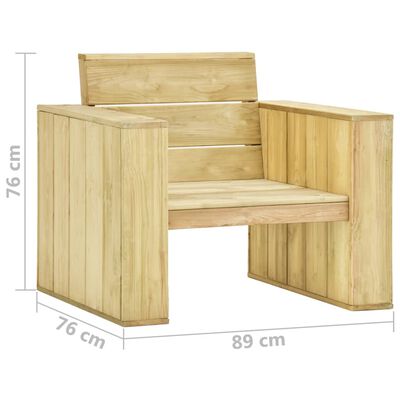 vidaXL Sodo kėdė su antracito pagalvėlėmis, impregnuota pušies mediena