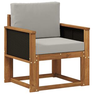 vidaXL Lauko Vidurinis Sofa Kietos akacijos mediena Natūrali