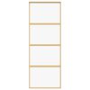vidaXL Stumdomos durys, auksinės, 76x205cm, ESG stiklas ir aliuminis