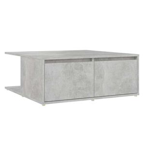 vidaXL Kavos staliukas, betono pilkos spalvos, 80x80x31cm, MDP
