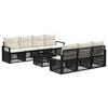 vidaXL Sodo Sofų Rinkinys 8 vnt. Juoda 55 x 55 x 37 cm poliratanas