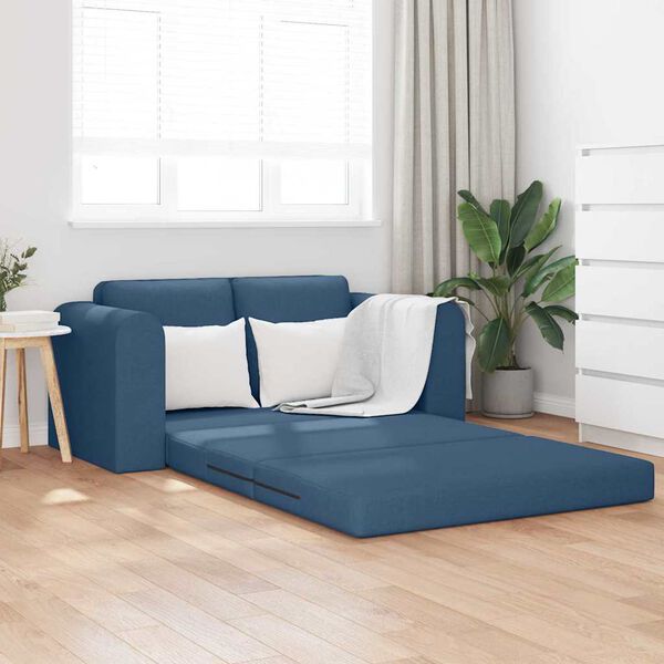vidaXL Sofa lova 60cm Mėlyna audinys