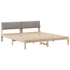 vidaXL Lovos rėmas Ruda ir taupe 200 x 200 cm Pu&scaron;ies masyvas
