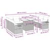 vidaXL Sodo komplektas su pagalvėlėmis, 10 dalių, poliratanas/akacija