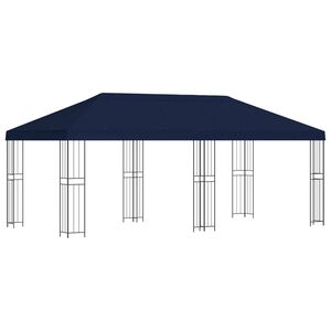 vidaXL Paviljonas su &scaron;oninėmis sienelėmis 6 x 3 m Mėlyna