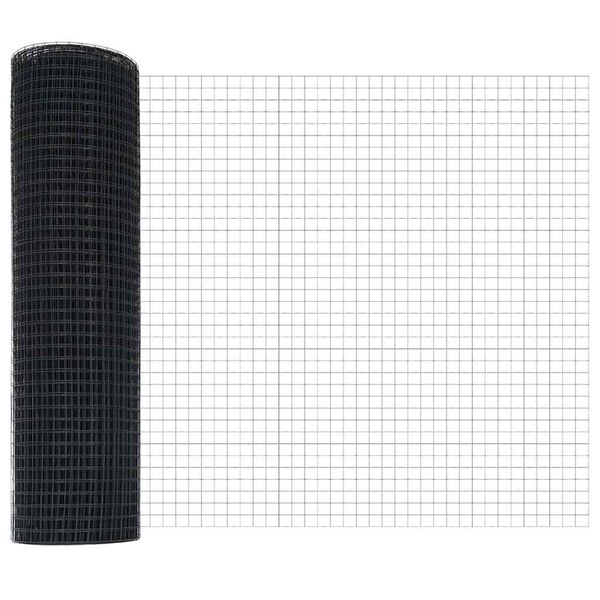 vidaXL Suvirinto vielos tvoros Pilka 0.5 x 100 m