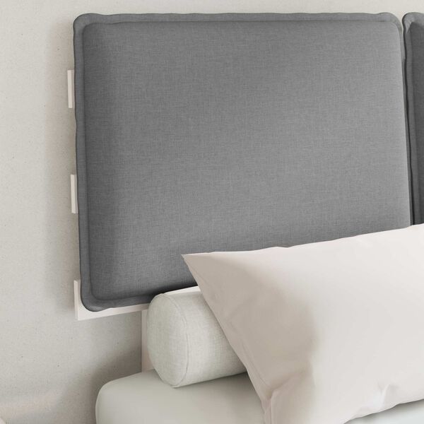 vidaXL Lovo rėmas su apmuštu galvūgaliu Šviesiai pilka 120 x 190 cm
