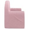 vidaXL Dvivietė vaiki&scaron;ka sofa, rožinės spalvos, mink&scaron;tas pliu&scaron;as