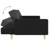 vidaXL Dvivietė sofa-lova su pakoja, juodos spalvos, audinys