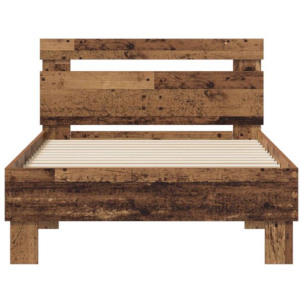 vidaXL Lovos rėmas Senas medis 98.5 x 200 cm Apdirbta mediena