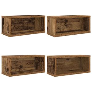 vidaXL CD saugojimo stovas 4 vnt. Ąžuolo mediena 40 x 17 x 17 cm