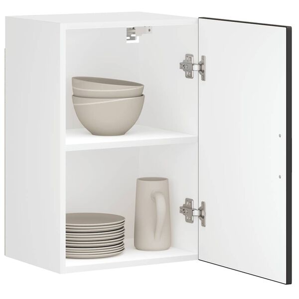 vidaXL Virtuvės spintelė, Porto, juoda, apdirbta mediena