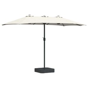 vidaXL Sodo skėtis Smėlio ir antracito 385 x 209 x 244 cm Poliesteris