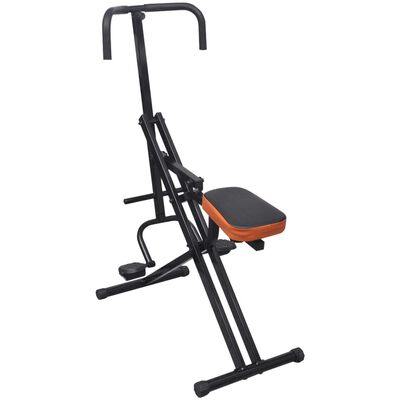 Sulankstomas jodinėjimo treniruoklis pilvo raumenims, juodas/oranžinis