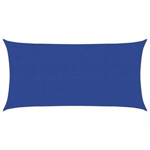 vidaXL Burė nuo saulės, mėlyna, 2,5x5m, HDPE, 160g/m&sup2;, stačiakampė