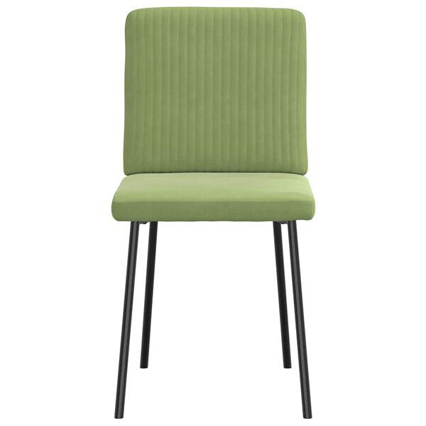 vidaXL Valgomojo kėdės, 2vnt., šviesiai žalios spalvos, aksomas