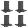 vidaXL Apvalus žemės inkaras 4 pcs Antracito 15 x 15 x 15 cm Metalas