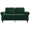 vidaXL Dvivietė sofa, tamsiai žalios spalvos, 120cm, aksomas