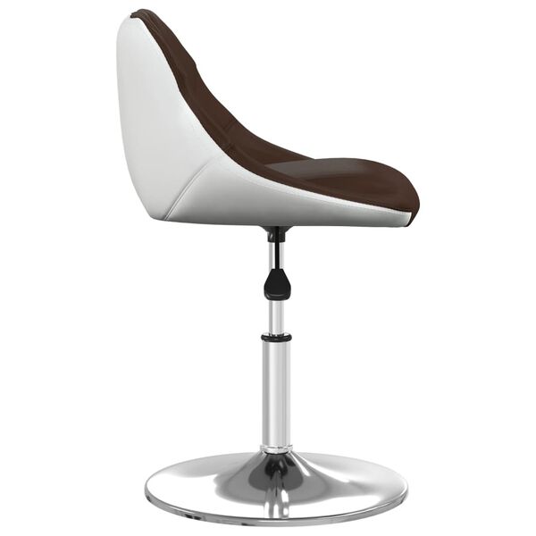 vidaXL Baro taburetė, rudos ir baltos spalvos, dirbtinė oda