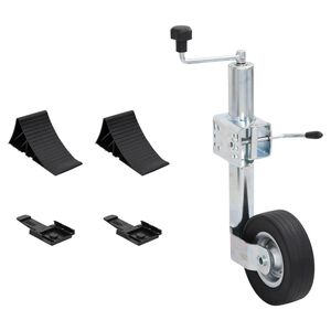 vidaXL Priekabos ratukas su atrama po ratu, 60mm