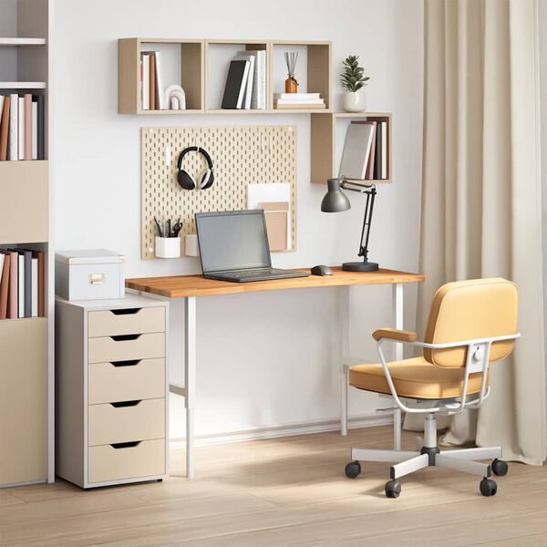 vidaXL Ra&scaron;omojo stalo stalvir&scaron;is, &scaron;viesiai rudas, ąžuolo, stačiakampis