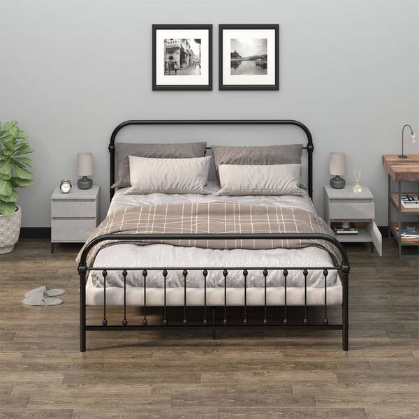 vidaXL Naktinės spintelės, 2vnt., betono pilkos spalvos, 40x35x50cm