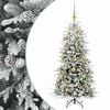 vidaXL Dirbtinė Sulankstoma Kalėdų Eglutė 120 cm 150 LED &Scaron;ilta balta
