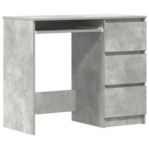 vidaXL Ra&scaron;omasis stalas, betono pilkas, 90x45x76cm, apdirbta mediena