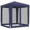 vidaXL Proginė palapinė su 4 tinklinėmis sienomis, mėlyna, 2x2m, HDPE