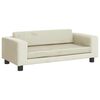 vidaXL Vaikiška sofa su pakoja, kreminė, 100x50x30cm, aksomas