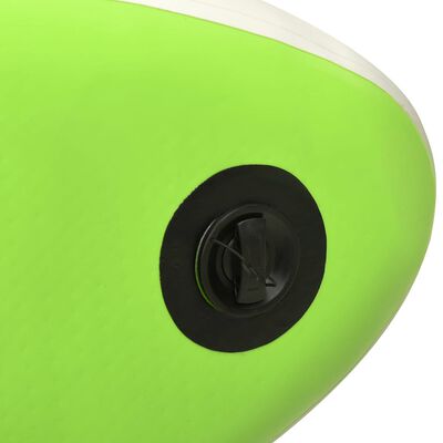 vidaXL Pripučiamos irklentės rinkinys, žalios spalvos, 366x76x15cm