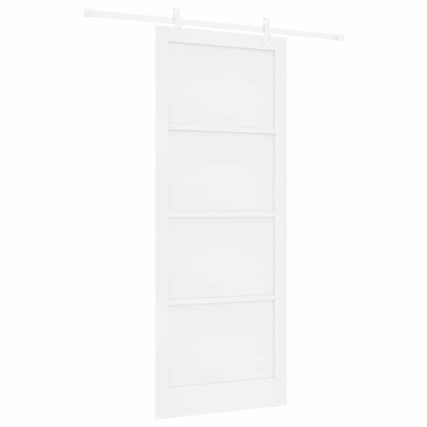 vidaXL Slankios durys Balta 93 x 232 cm Kietos pu&scaron;ies mediena