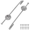 vidaXL Trūkčiojimo svirtis 2 pcs Sidabro 190 mm Geležis
