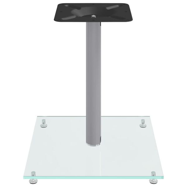 vidaXL Garsiakalbių stovai, 2vnt., sidabriniai, grūdintas stiklas