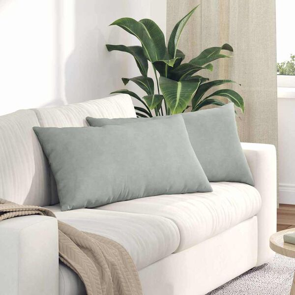 vidaXL Sofa Pagalvės 2 pcs &Scaron;viesiai pilka 80 x 40 cm