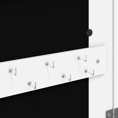 vidaXL Veidrodinė papuošalų spintelė su LED, balta, laisvai pastatoma