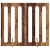 vidaXL Sulankstomas &scaron;unų tvora 2 pcs Ąžuolo mediena 100,5 x 38 x 90 cm